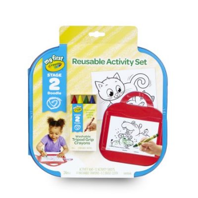 Walmart – Crayola My First Reusable Activity Kit, 4 Washable Crayons, 10 Reusable Activity Sheets, Designed for Toddlers Only $9.99 (Reg $12.99) + Free Store Pickup