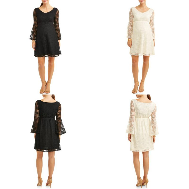 Walmart – Liz Lange Maternity Flare Sleeve Lace Dress Only $8.50 (Reg $23.99) + Free Store Pickup!