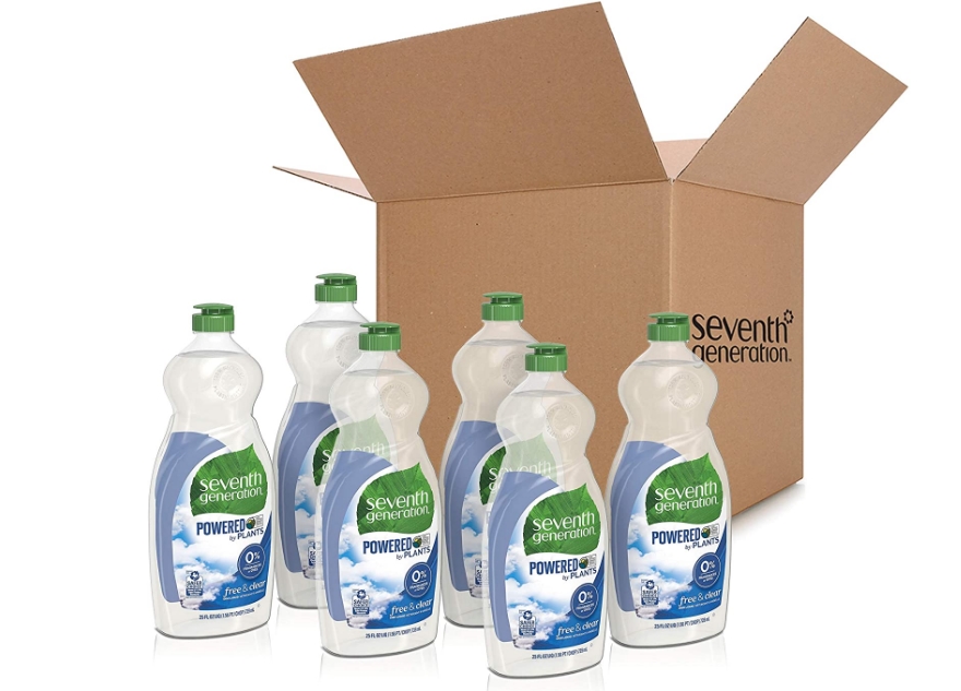 Seventh Generation Dish Liquid Soap, Free & Clear, 25 oz, Pack of 6 Just $13.36, Reg $20.49 + Free Shipping!
